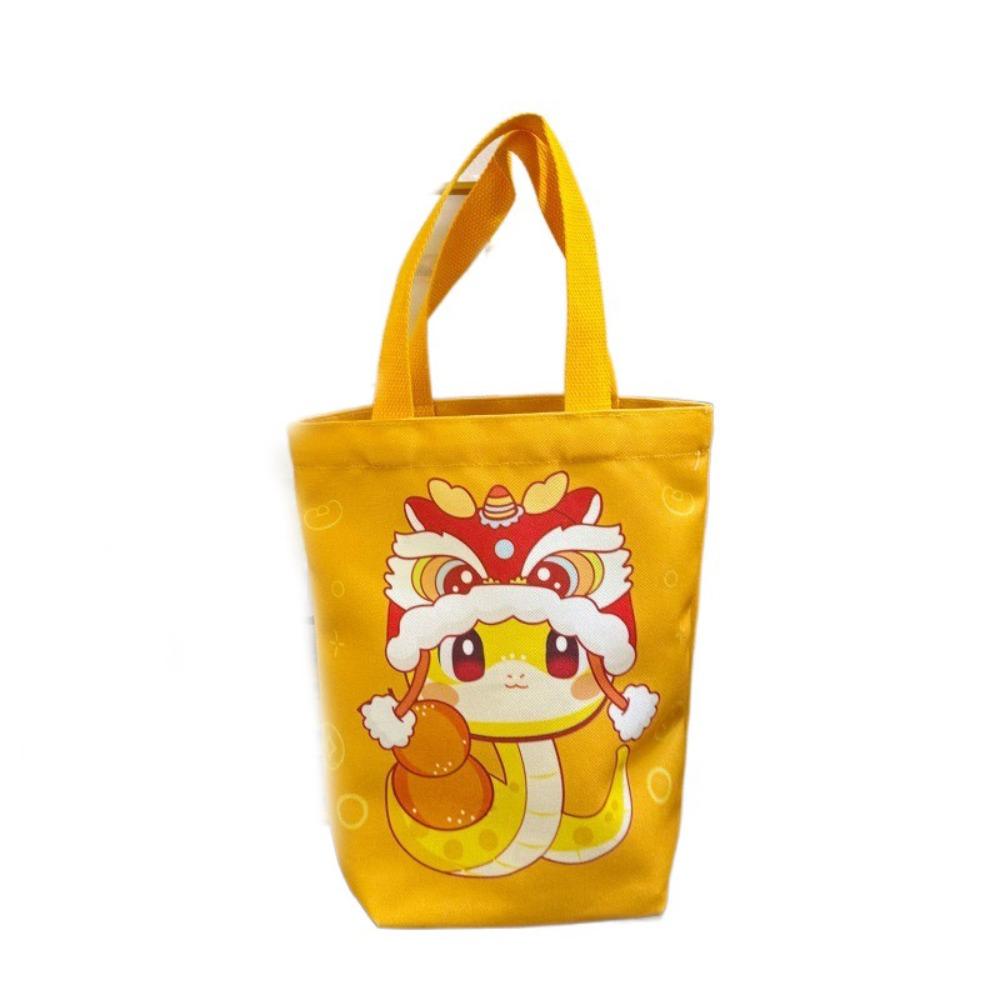 

Год Змеи Год Змеи Холщовая сумка 2025 Красная сумка-тоут С Новым годом Сумка для покупок Style 7