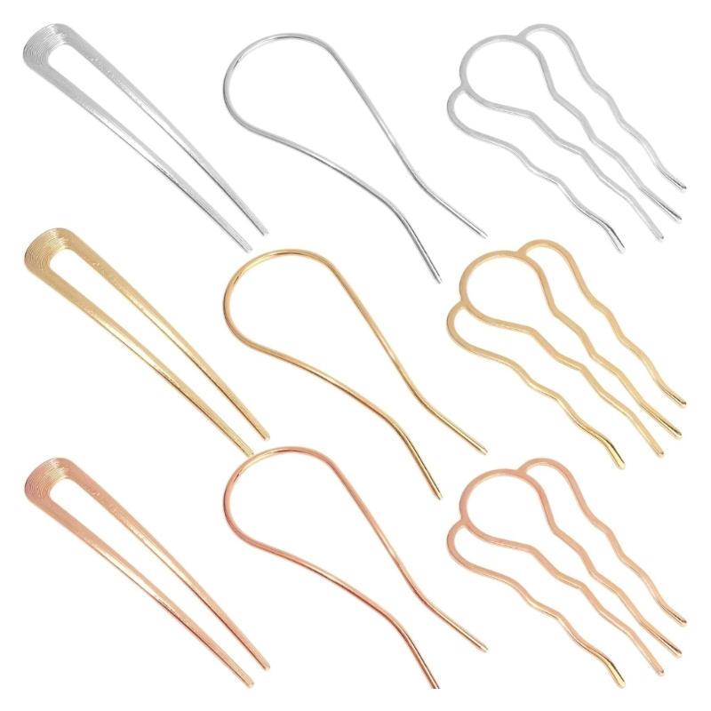 Unique Hair Fork Large French Metal Hair Clip For Women Elegant Bun Styling Hair Pins Vintage Hairstyle Accessories