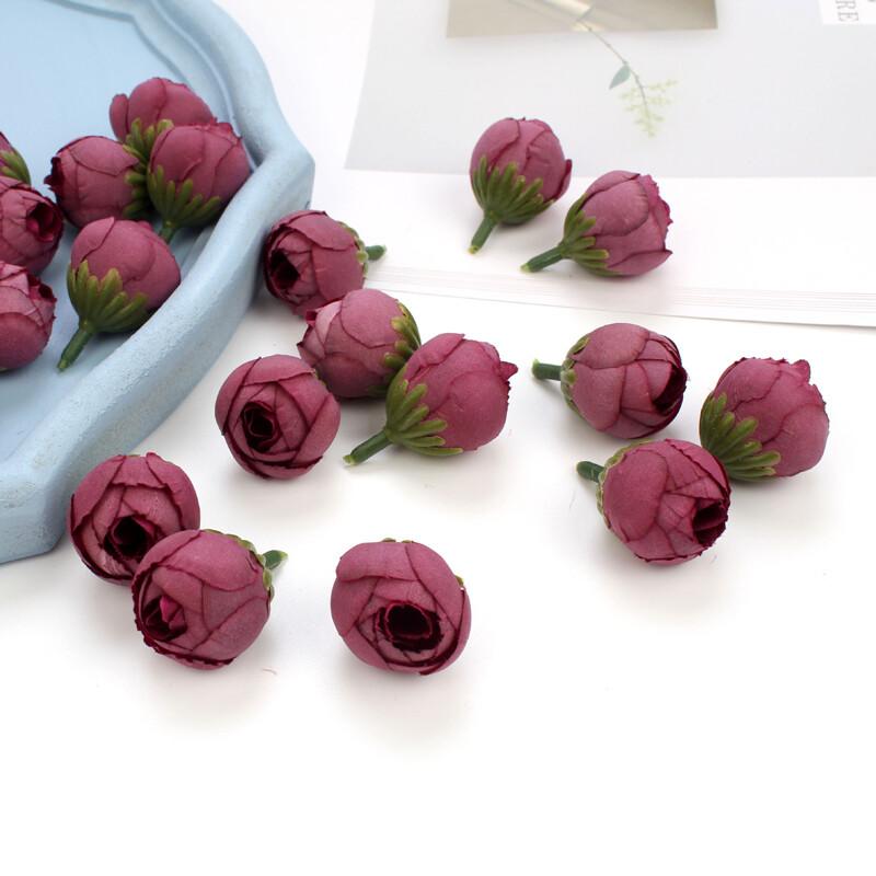 20Pcs Silk Rose Heads Artificial Flowers for Wedding Party Home Decor Diy Craft Wreath Making Fake Flower Gift Set