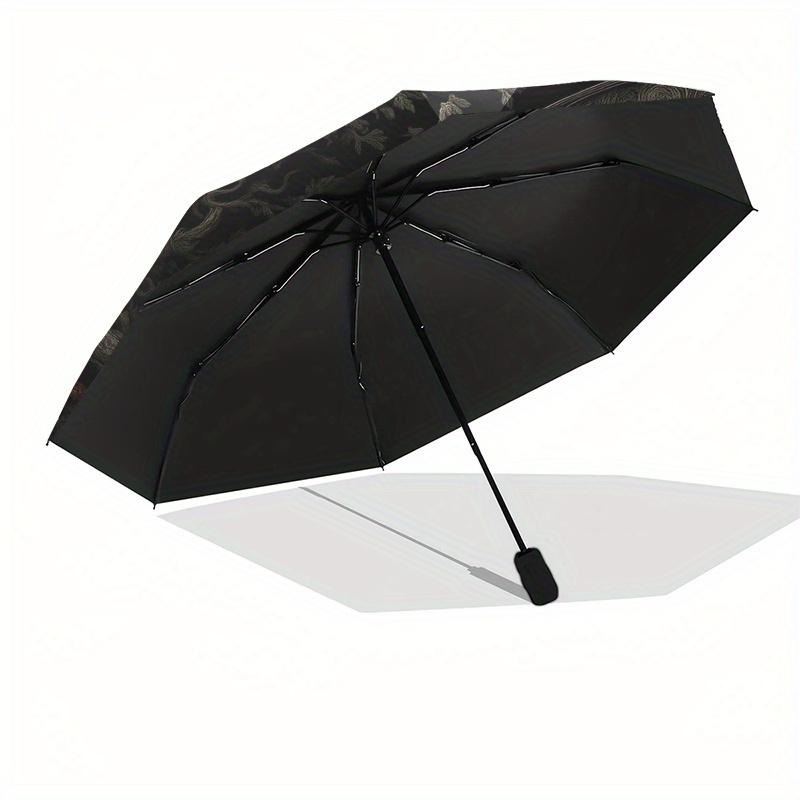 Dragon's Flight: Mystical Circular Art PrintUmbrella, Portable 3-Fold Compact Umbrella,Christmas Gift ES569