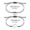 2 Stück Pinky Promise Armband Bär Anhänger Seilkette Distanz Geflochtene Armbänder für Mama Sohn Schwestern Beste Freunde