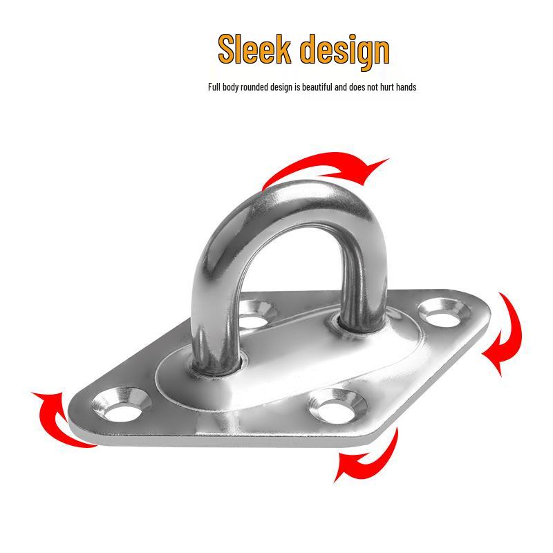 Stainless Steel Ceiling & Wall Hook for Fans, Sandbags, Lights, & Rings