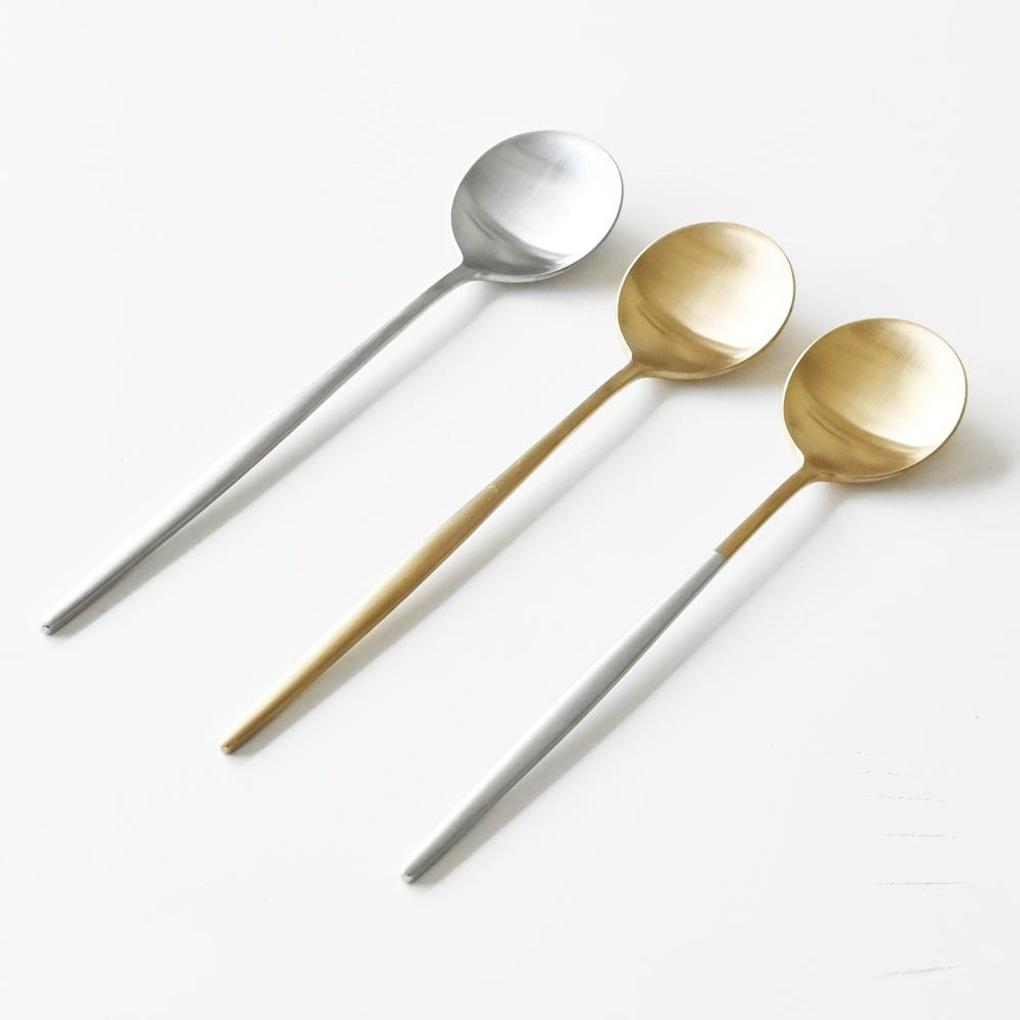 Avella Matte Edelstahl Dessertlöffel in 3 Farben