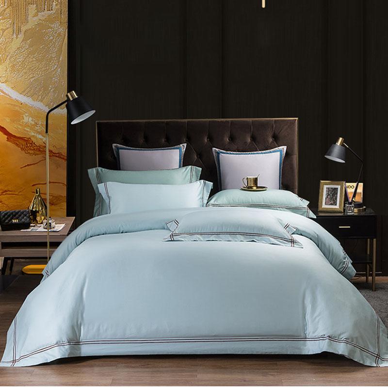 4pcs/set Pure Cotton Milled Cotton 4-piece Set Bed Sheet Quilt Cover Pillowcase 4-piece Set Twin Queen King Size