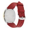 Gucci 25H Gold Dial Watch Red Leather Strap YA163415