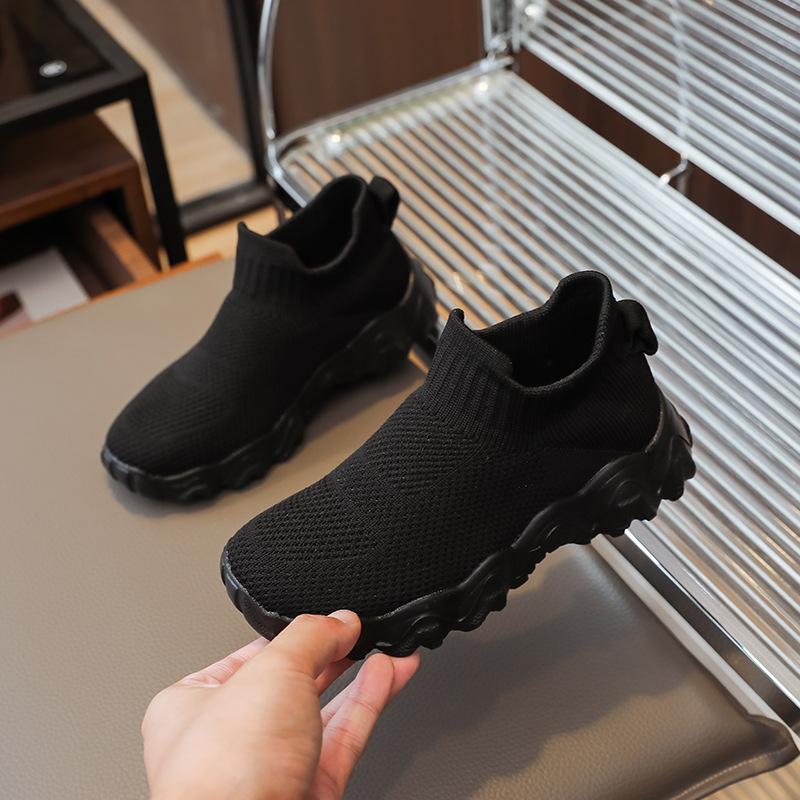 

Легкие детские носки-обувь, дышащая сетка, легкая обувь на одной педали для путешествий, спортивная обувь 38 чёрный