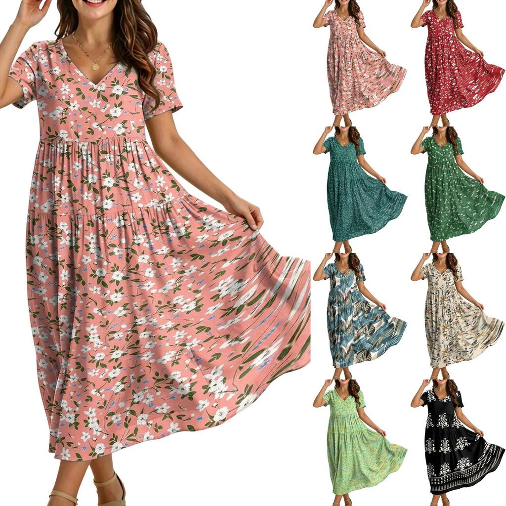 Abito Lungo Boho Abito Lungo da Donna Abito Lungo con Maniche Abiti Lunghi per Donna Abito Lungo Estivo Primavera M