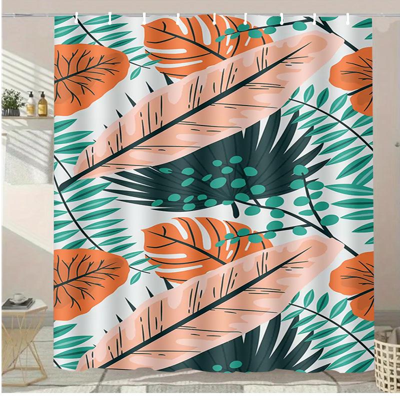 

Retro Flowers Washable Dirt-Resistant Shower Curtain Shower Head Waterproof Polyester Bath Curtain For Home Decor Accessories W60H190(CM)-1 Pcs