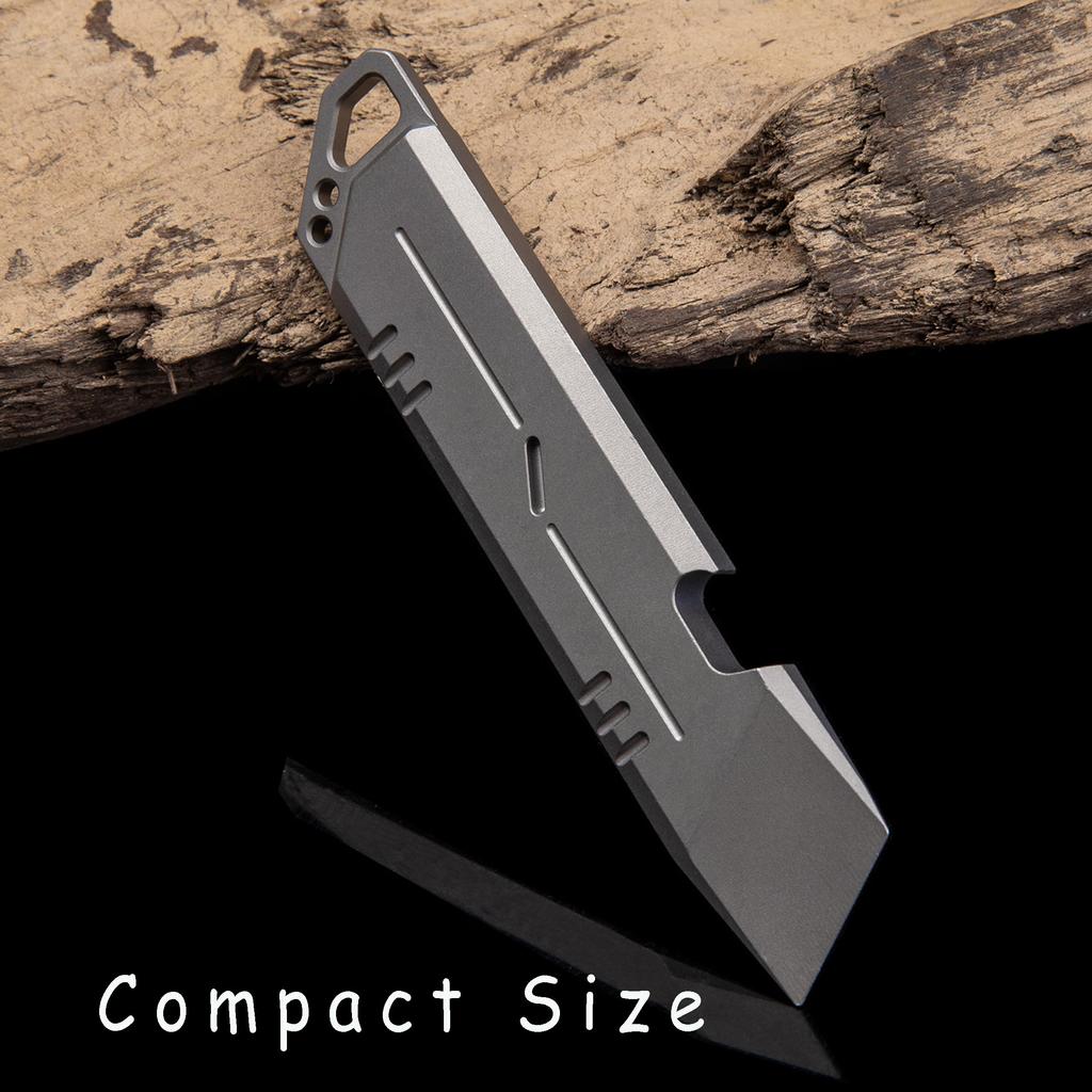 Titanium Alloy EDC Clover Multifunctional EDC Portable Outdoor Emergency Tool Multi-Pry Bar, Tool, Screwdriver, Clover,