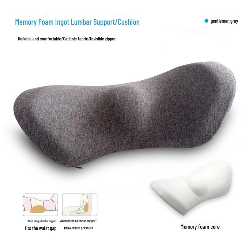 Memory Foam Lumbar Support Cushion for Sofa, Car, and Office