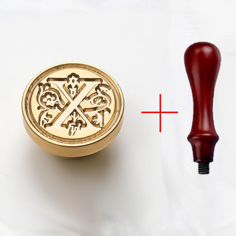 2PCS/SET Vintage Stamp Retro 26 Letters Wax Sealing Stamp Scrapbooking Wax Seal Craft Supplies Invitation/envelop Gift HCZ106-SB