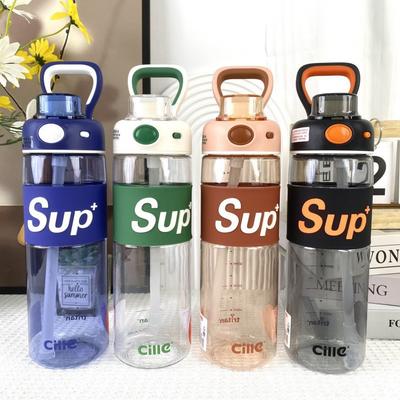Portable Tritan Water Bottle with Straw And Handle for Sports Travel School Outdoor - BPA Free 650/780ml Capacity for Kids Men W