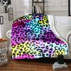 Vibrant Leopard Print Fabric Cozy Customize Your Name Soft Cozy Throw For Sofa Couch Office Bed Picnics Four Seasons Multipurpose Warmthful Decor