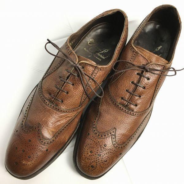 

FLORSHEIM Royal Imperial Full Brogue Wingtip Shoes Brown size 9.5B 26.5-27.5 Men s
