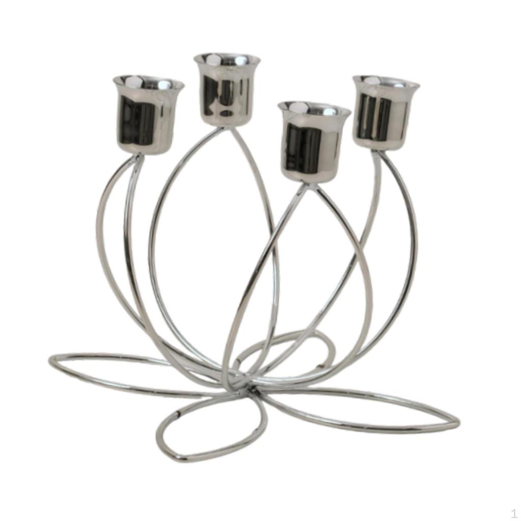 Decorative Iron Candelabra for Office And Bathroom with Pillar Candle Holder