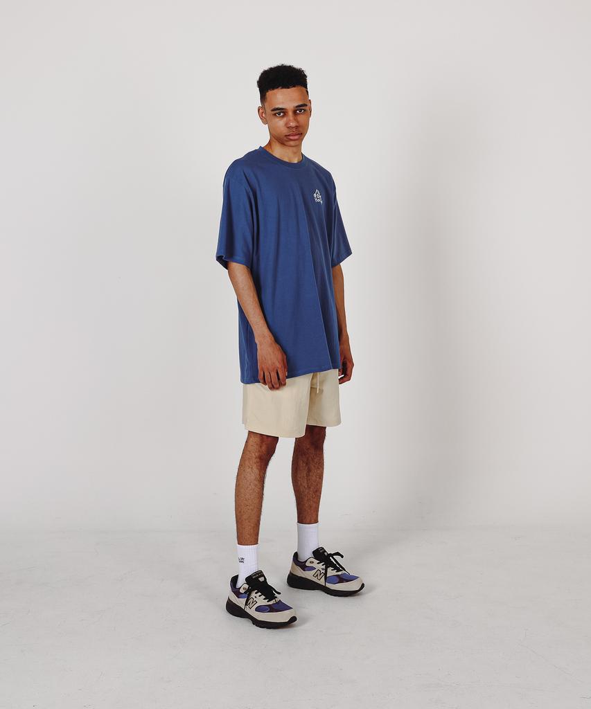 ALL DAY HOOPS Hoop S2 Logo Short Sleeve T-Shirt Blue
