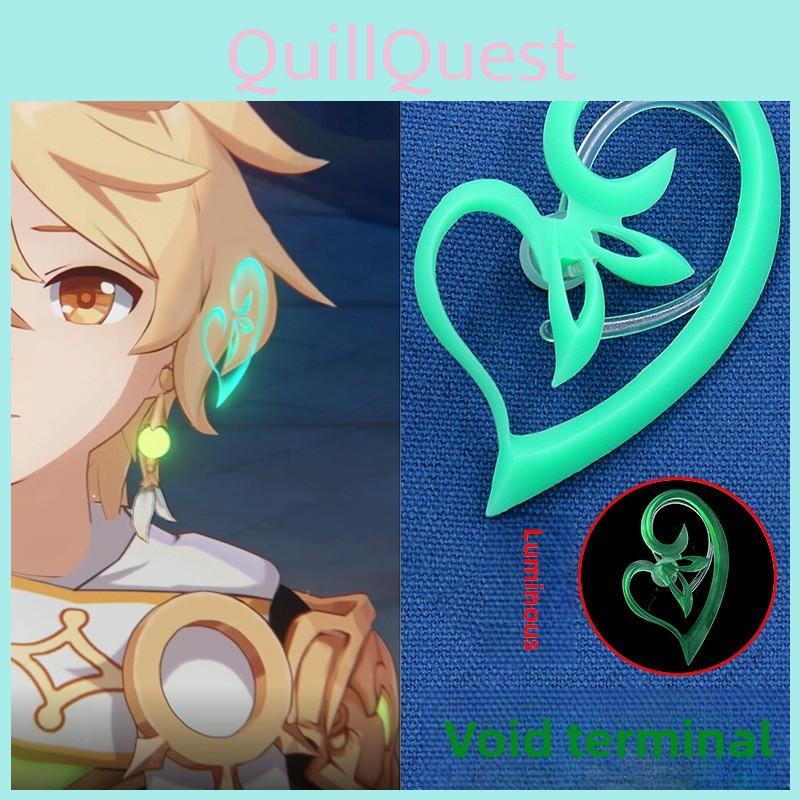 Akasha Impact Genshin Earrings Props Luminous Cosplay Eardrop Jewelry Fans Gift