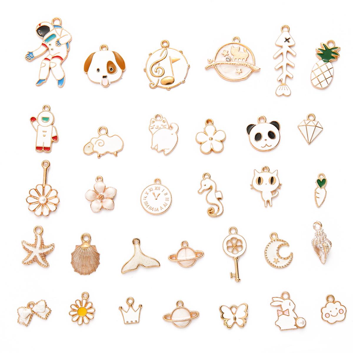 

10 шт., металлические эмалированные подвески, подвески для женщин и детей, ожерелье, браслет, аксессуары для самостоятельного изготовления ювелирных изделий 08