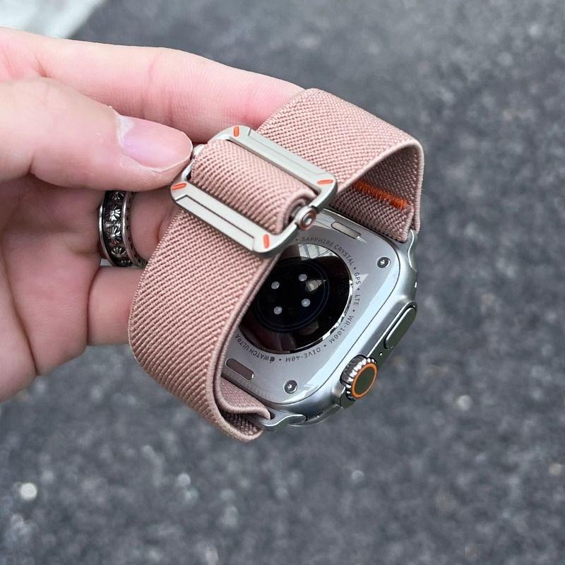 Schiebeschnalle Hill Strap für Apple Watch S10 - Nylon gewebtes, strapazierfähiges Armband für iWatch 10/9/8/7/6/5/4/3/2/1/SE/Ultra/Ultra2 49 mm 46 mm 45 mm 44 mm 42 mm