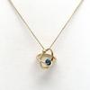 Used [Kusumoto Store/Motosumiyoshi] Star Jewelry K10YG Blue Topaz Planet Necklace November Birthstone 43cm [Used]