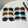 Rimless Pilot Sunglasses Men Fashion Vintage Gradient Casual Shades Women Trendy Brand Design Outdoor Decor Sun Glasses