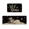 Cross-Border Christmas Holiday Two-Piece Kitchen Mat Set - Oil-Absorbing, Dirt-Resistant