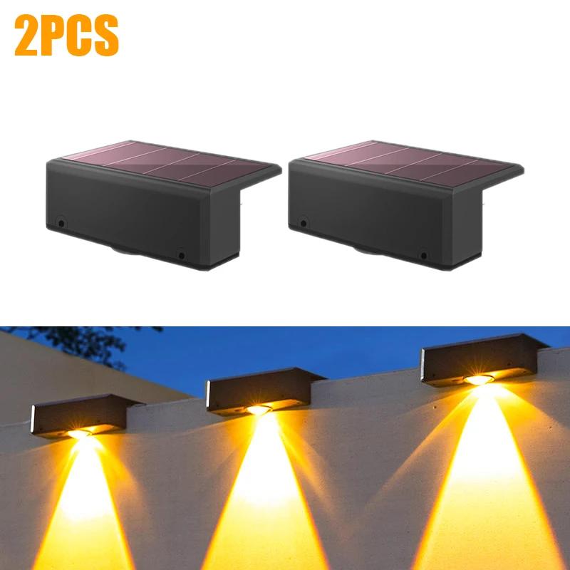 2/4pcs Solar Wall Washing Lamp Waterproof Outdoor LED Wall Light Courtyard Lamp Decorative Balcony Garden Decorative Lights
