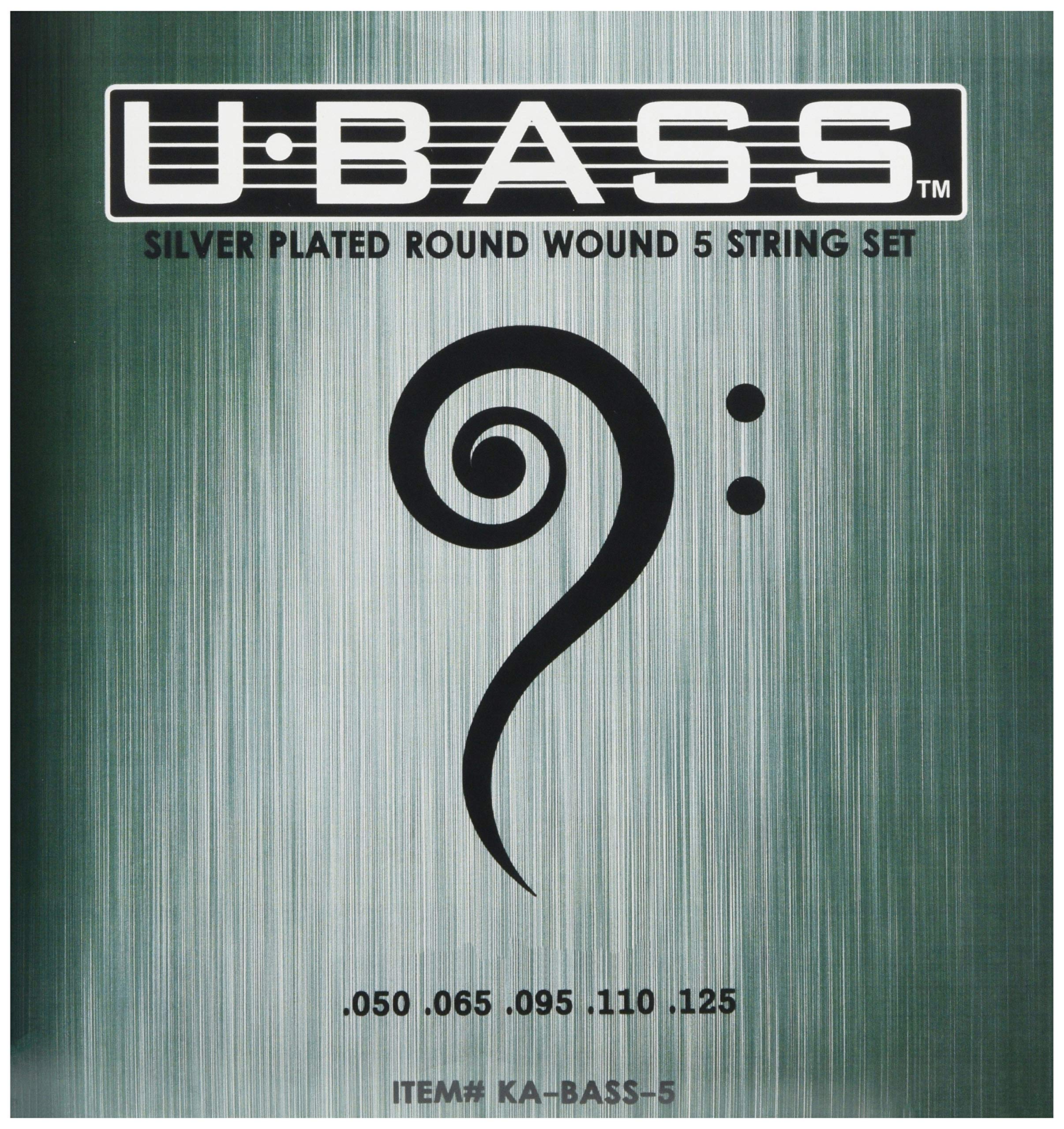 

KALA Ukulele Bass (U-BASS) Strings, Silver Plated Round Wound, 5-String, KA-BASS-5
