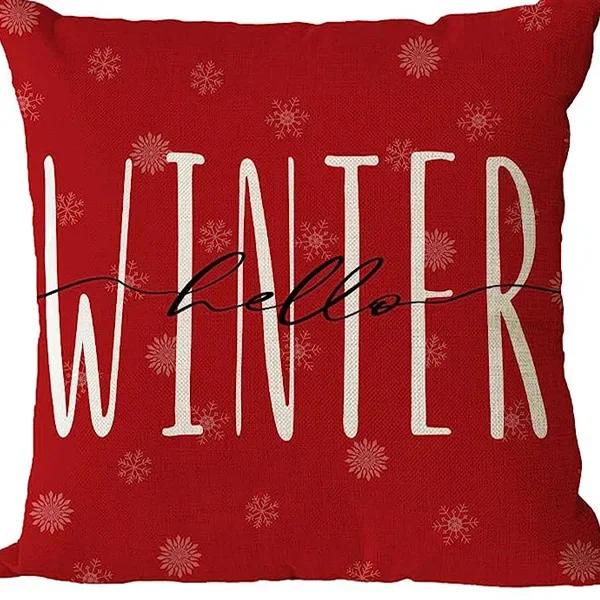 Merry Christmas Decor Cushion Cover 45x45 cm Pillow CaseCartoon Reindeer Santa Claus Printed Throw Pillowcase Linen Pillow Cover