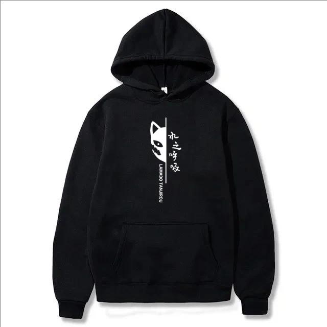 Anime Water Breath Print Pattern Hoodie Women Men Harajuku Fleece Cotton Sweatshirt Autumn/Winter Loose Long Sleeves Hoodie