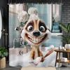 Lustiger Erdmännchen-Duschvorhang Niedliches Tier Lustig Interessant Tierwelt Haus Badezimmer Dekor Haken