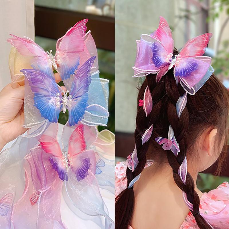 Accessori per capelli per bambini Fiocchi Nastri Forcine intrecciate Copricapi Principessa