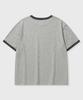 KIIMUIR [Crop] Flashmove Ringer Crop Short Sleeve T-Shirt_Melange Gray