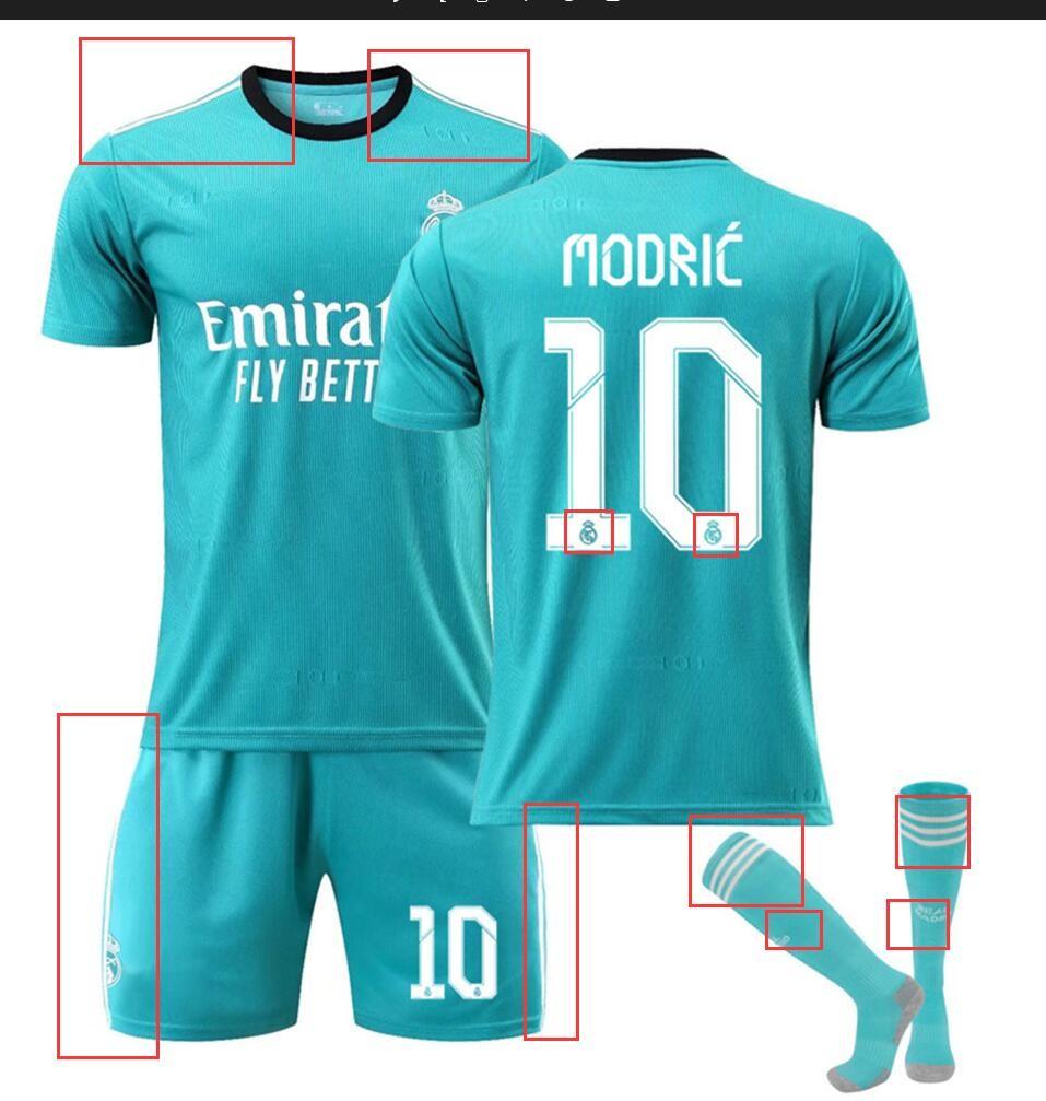 2021/2022 R. Seconda Maglia da Calcio Trasferta Set Pantaloncini Calzettoni Nuovo Pantaloncini Calzettoni Taglie Adulto Completi