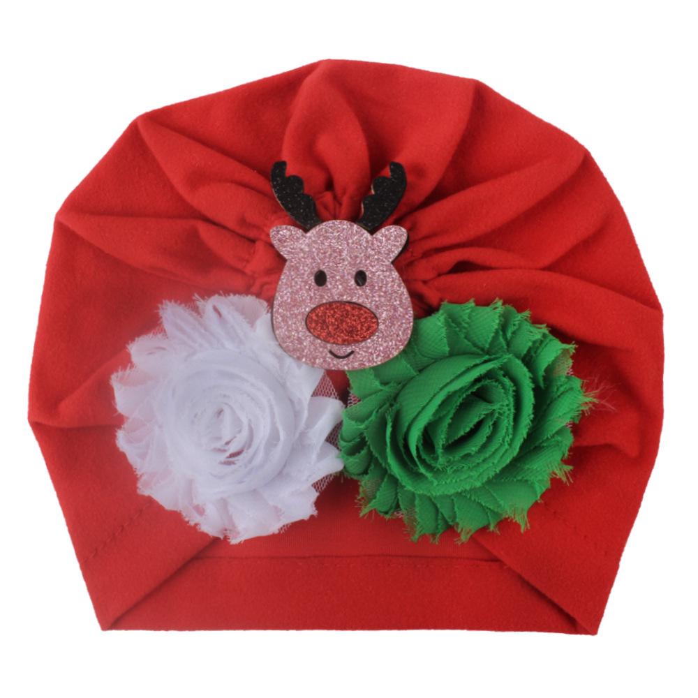 European & American Infant Christmas Cartoon Hat - Breathable & Cute Newborn Accessory