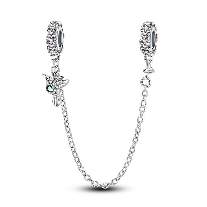 Safety Chain Charms Copper Fit Original Beads Moon Star Butterfly Heart Safety Chain For Women Jewelry Gift