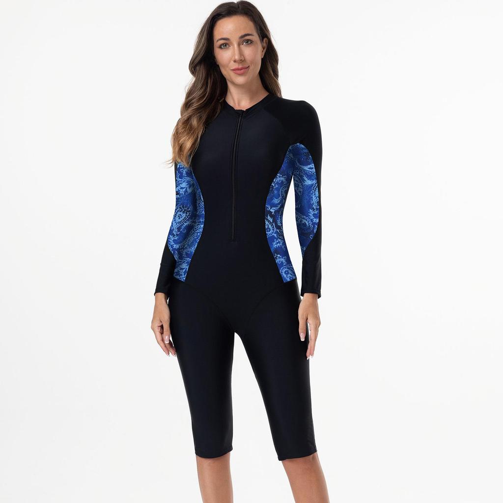 Women's Long-Sleeve Surfing Suit with Sun Protection - Sexy Snorkeling & Diving Swimsuit