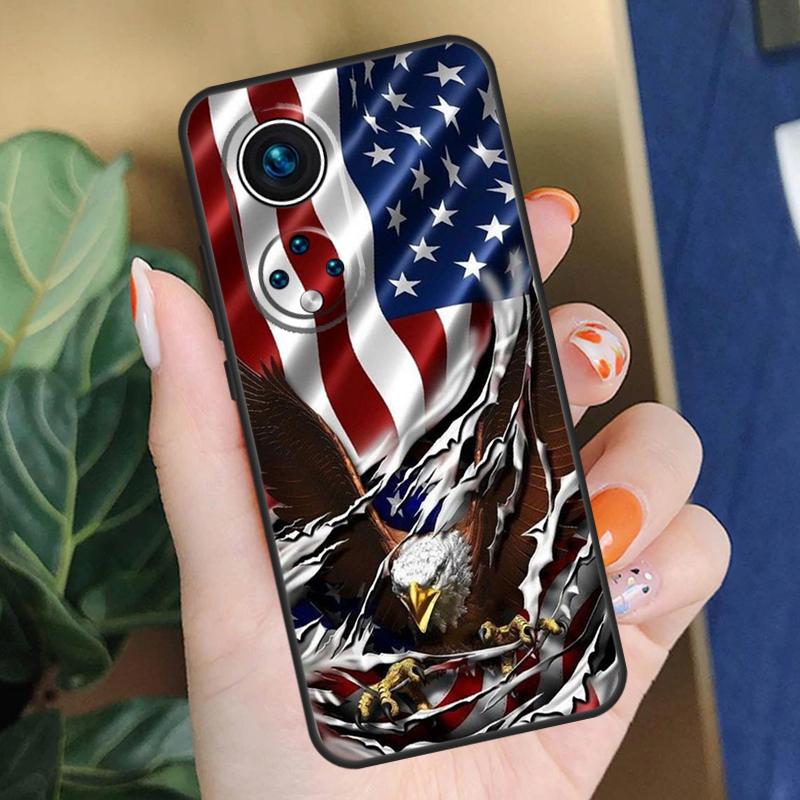 

Flag American USA Flag Case For Honor X8b X9b X9a X8a X8 X9 X9c 50 70 90 Lite Honor 200 Pro Magic 7 5 6 Lite Cover Honor 200