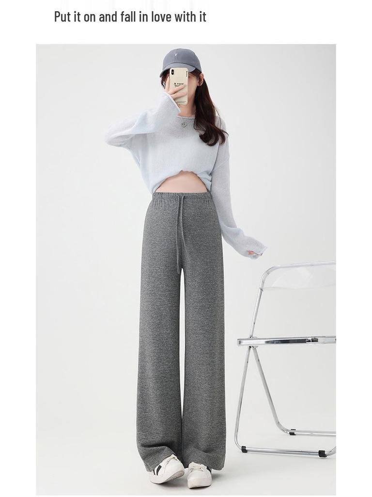 Spring 2025 Korean Maternity Wide-Leg Pants