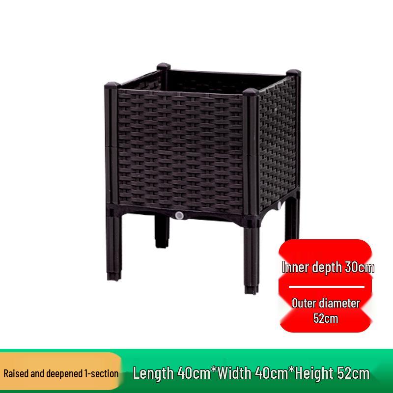 Extra-Large Thickened Plastic Balcony Planter Box - Outdoor Gardening Pot