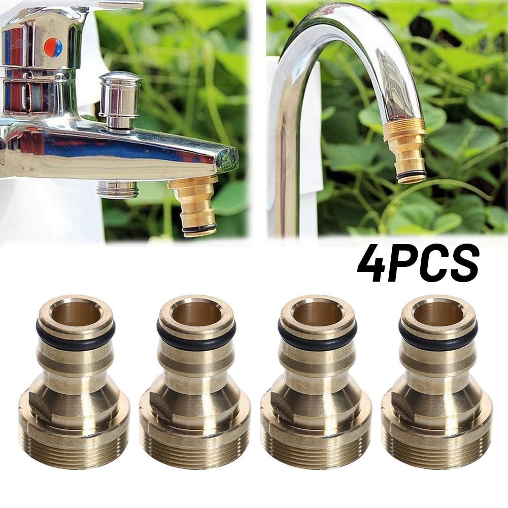 4pcs Garden Hose Quick Connect Brass Connectors M22 Female & M24 Male Threaded