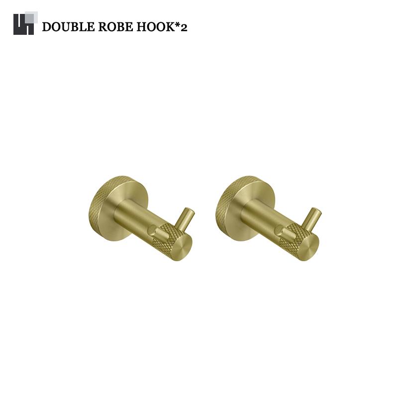 Brushed Gold Stainless Steel Knurling Towel Bar Holder Toilet Roll Holder Bathrobe Hook Hanger Towel Holder Bathroom Accessories