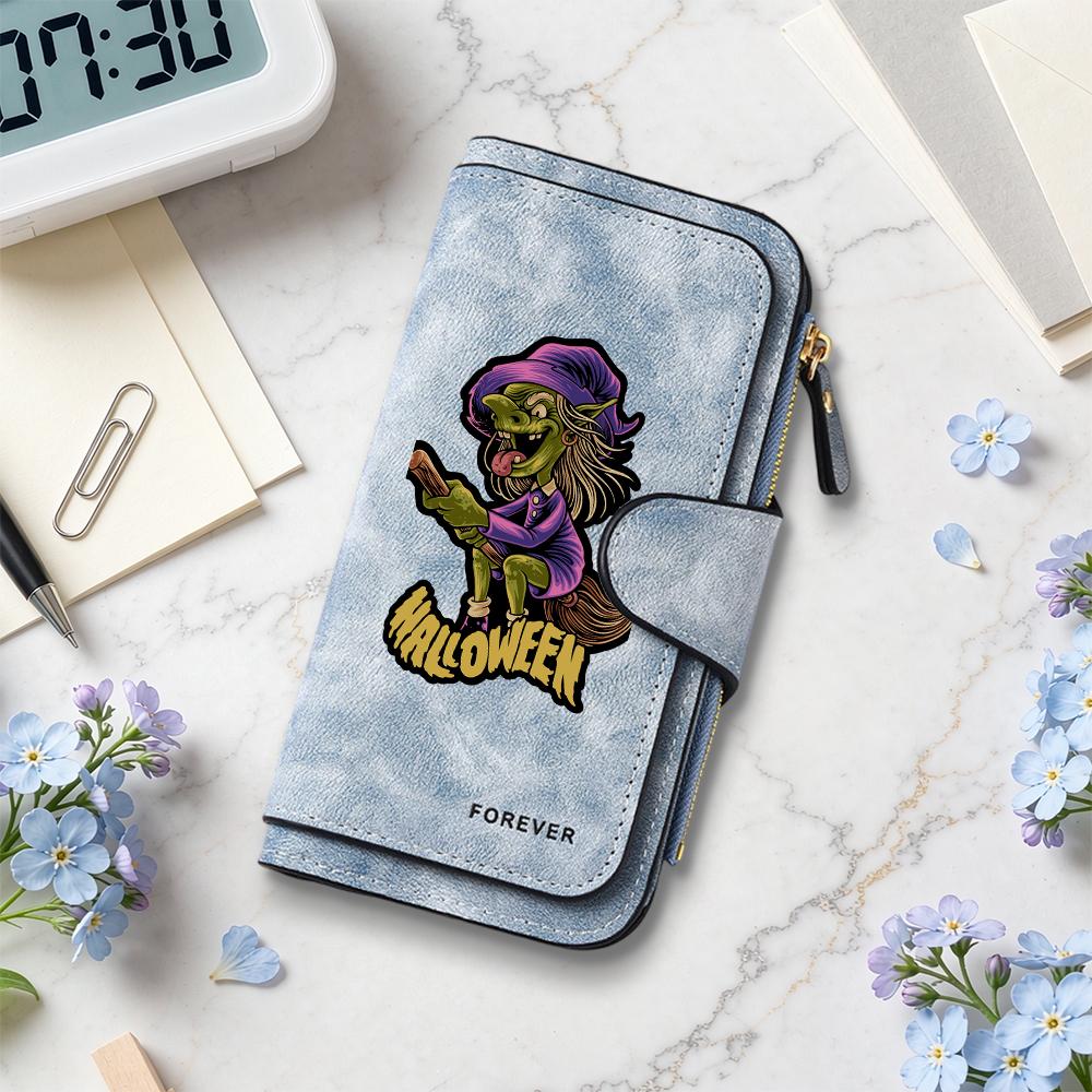 Halloween Witch Purse Fashion Ladies Casual Wallet Portable Card Holder Forever Style
