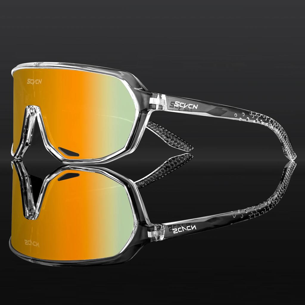 Scvcn Fashion Sunglasses for Men Sun Mountain Bike Road Bicycle Eyewear Goggles Sports UV400 MTB Photochromic Cycling Glasses