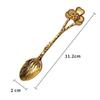 Retro Metal Coffee Spoon Dragonfly Branches Leaves Shape Ice Cream Cake Dessert Milk Mixing Spoon Kitchen Gadgets Tableware