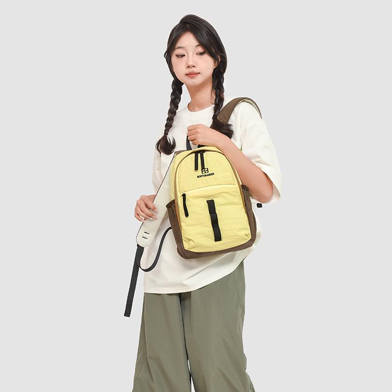 Contrast Color Student Schoolbag Women's Backpack Travel Bag