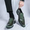 Men's Shoes Large Size Chelsea Leather Shoes Foreign Trade Pointed Small Leather Shoes Men's Size 37-45 One-pedal Lazy Shoes Men