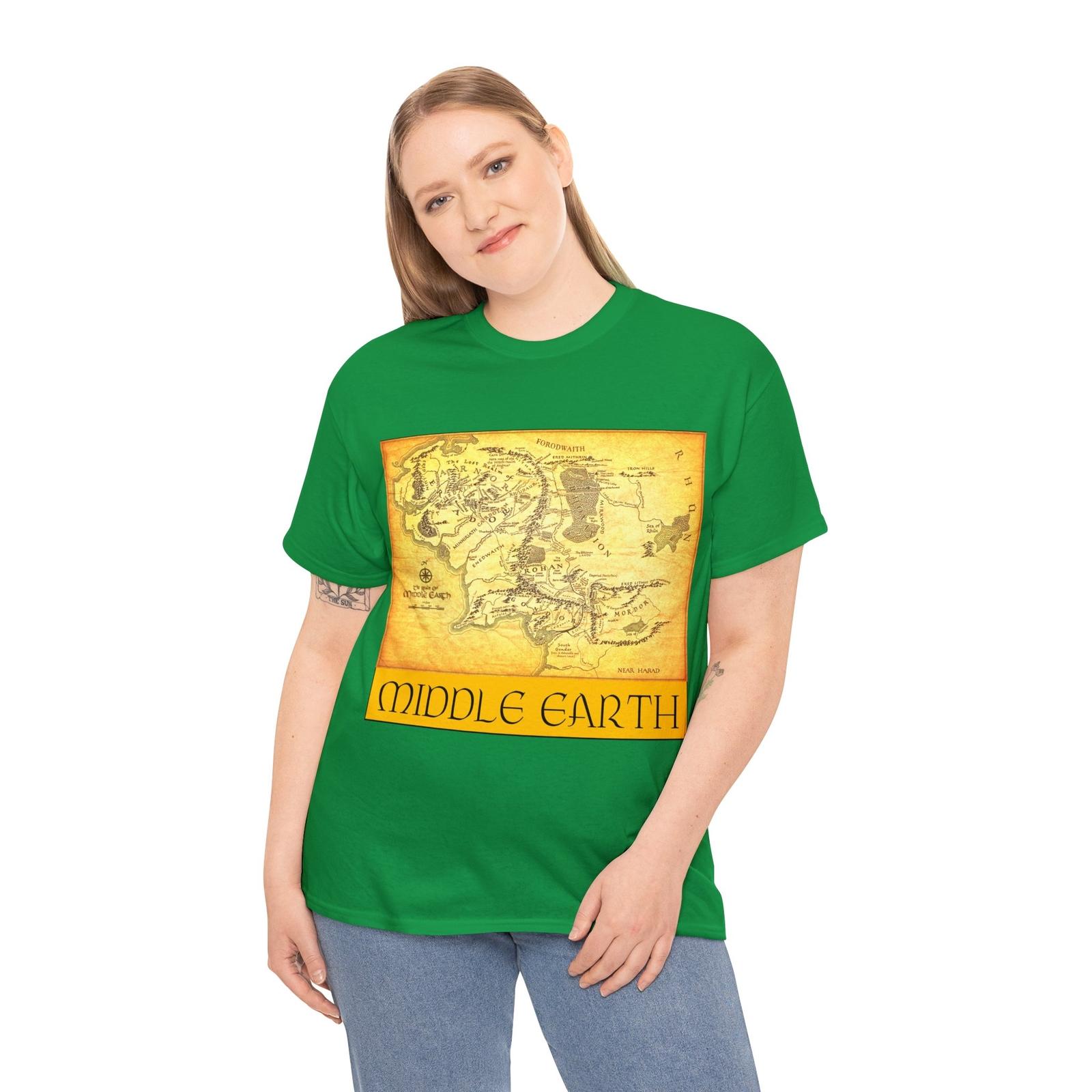 Map of Middle Earth T-Shirt Mens Womens Tees Top Tolkien Hobbit Lord of the Rings M