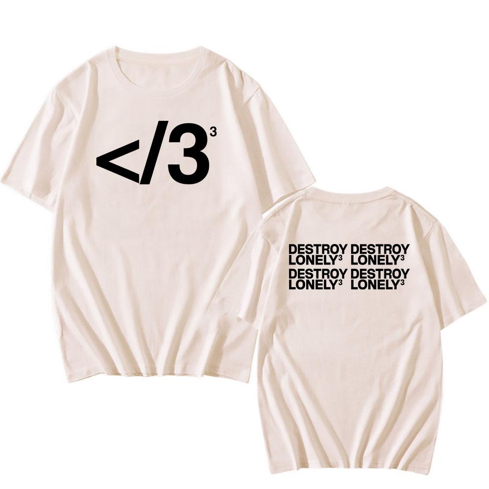 PAIN PASSION AUDIO Destroy Lonely T-shirt Cotton Short Sleeve Male Tshirts Streetwear Unisex Loose Fashion Men Women T Shirt Tee