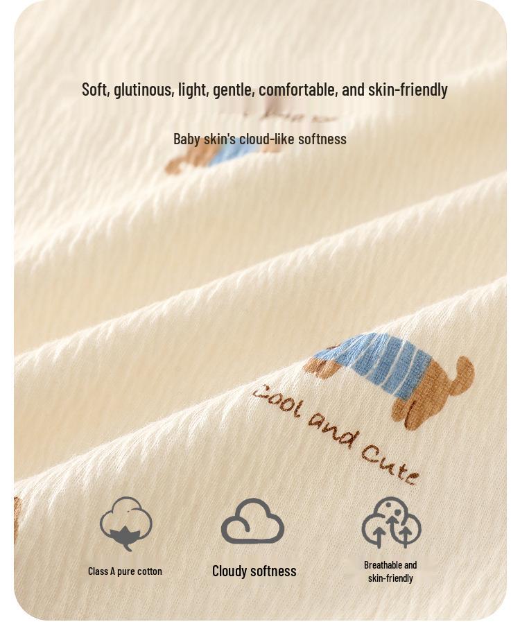 Newborn Baby Cotton Butterfly Romper Pajamas - Summer Thin Monk Suit